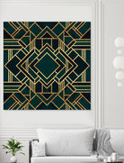 Art Deco 2 by Elisabeth Fredriksson on GIANT ART - green mixed media