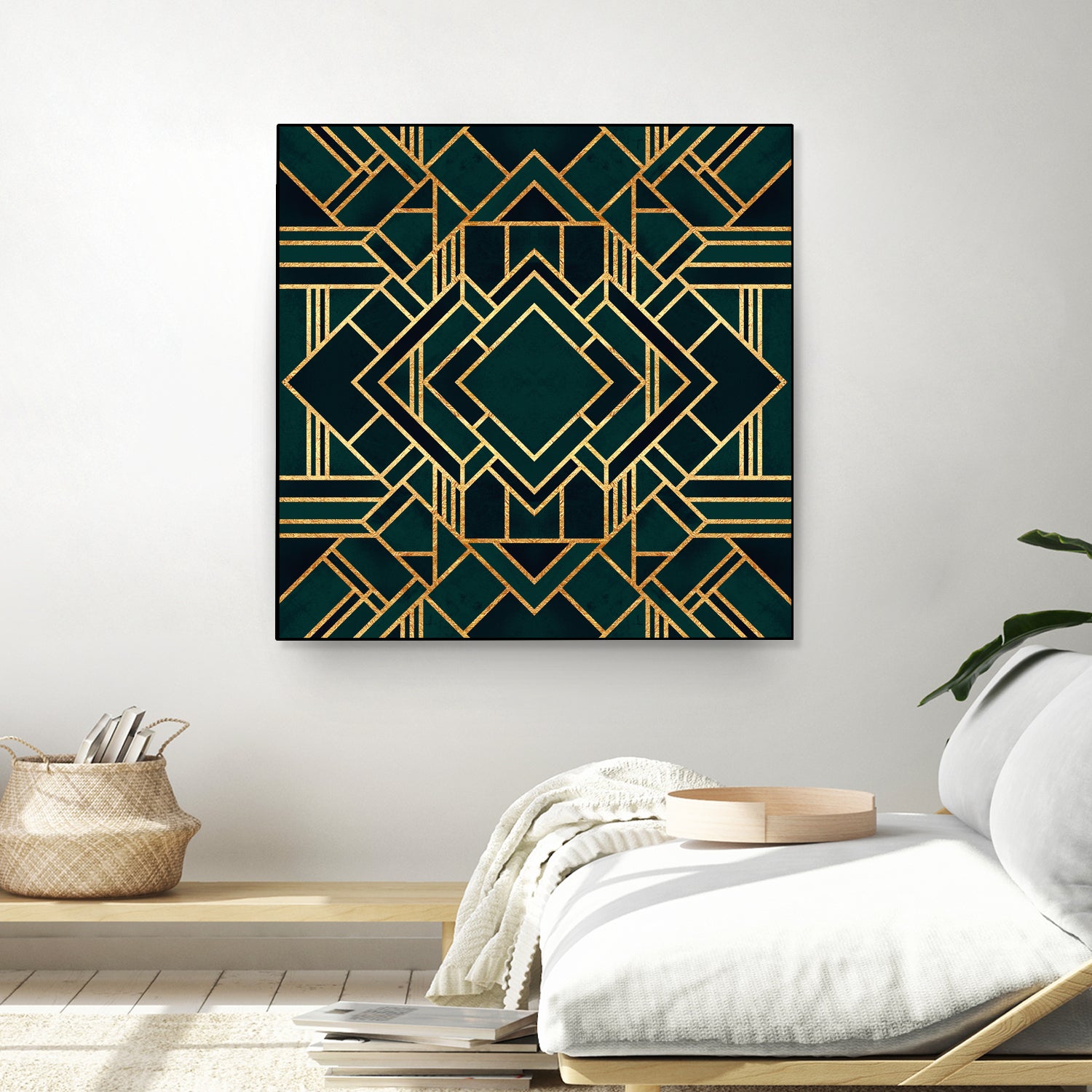 Art Deco 2 by Elisabeth Fredriksson on GIANT ART - green mixed media