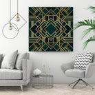 Art Deco 2 by Elisabeth Fredriksson on GIANT ART - green mixed media