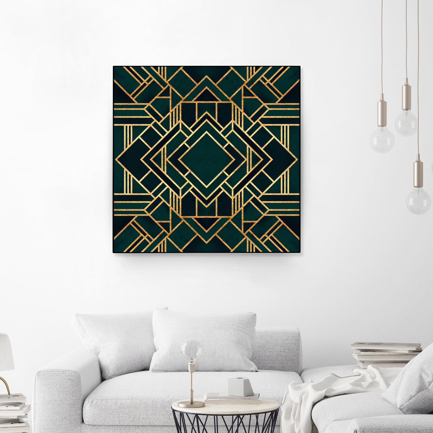 Art Deco 2 by Elisabeth Fredriksson on GIANT ART - green mixed media