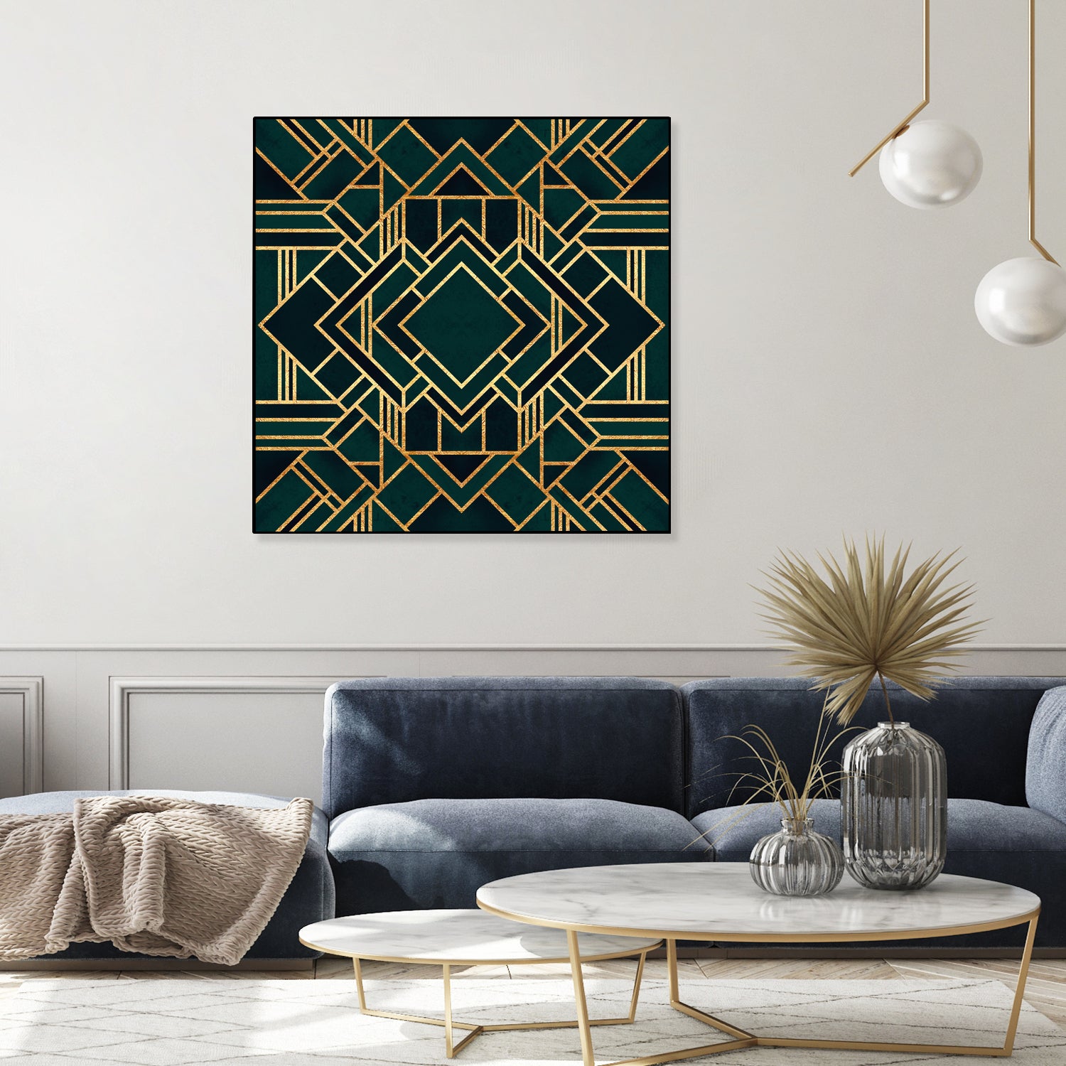 Art Deco 2 by Elisabeth Fredriksson on GIANT ART - green mixed media