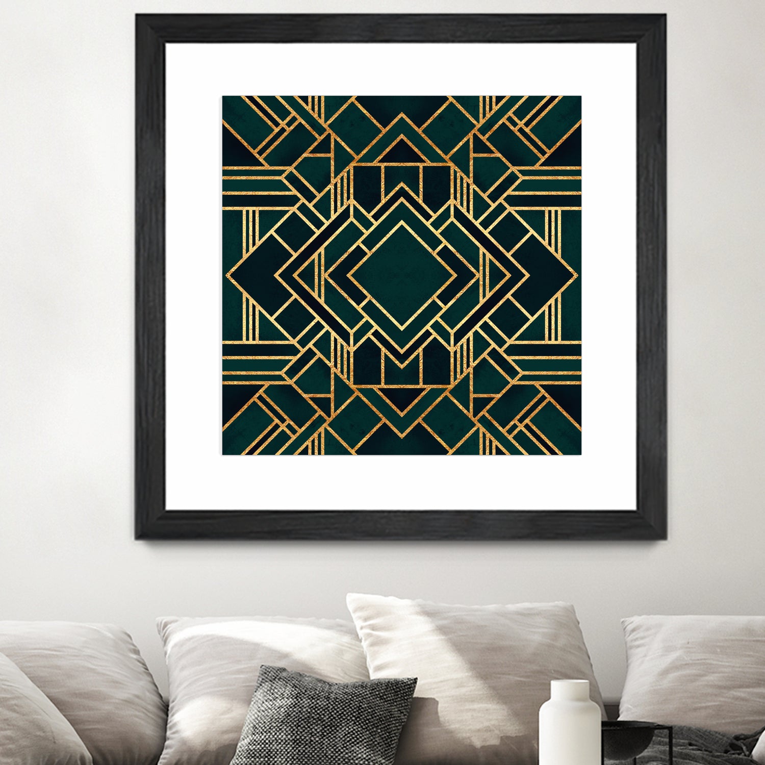 Art Deco 2 by Elisabeth Fredriksson on GIANT ART - green mixed media