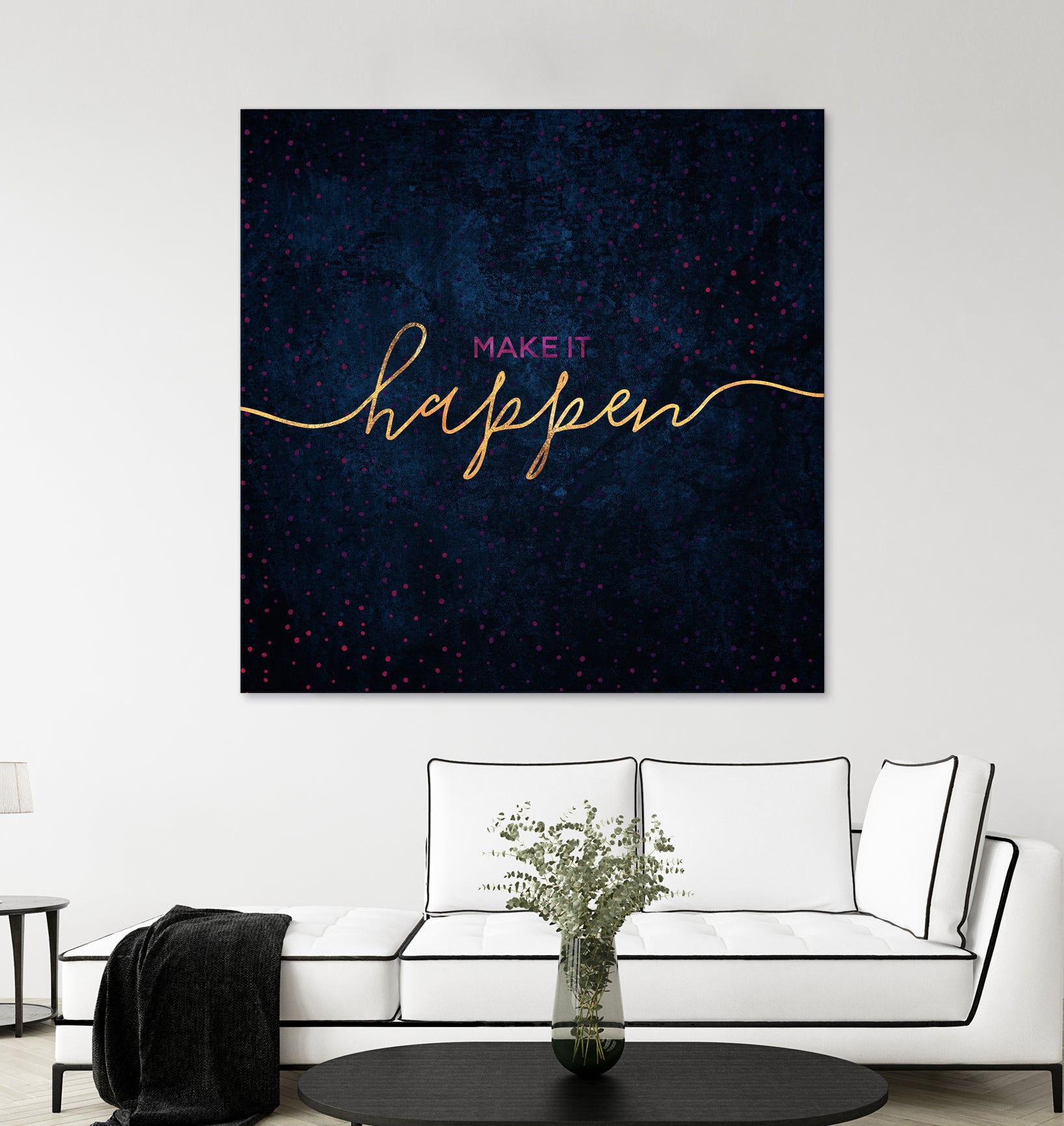 Make it happen / 2 by Elisabeth Fredriksson on GIANT ART - blue typography