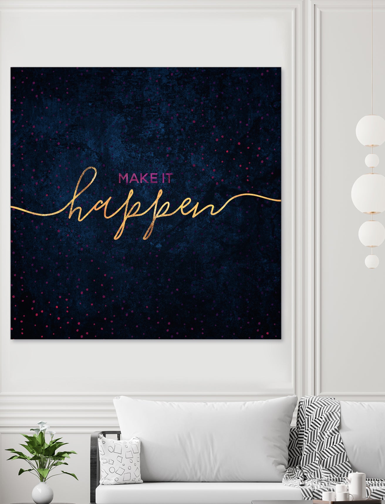 Make it happen / 2 by Elisabeth Fredriksson on GIANT ART - blue typography