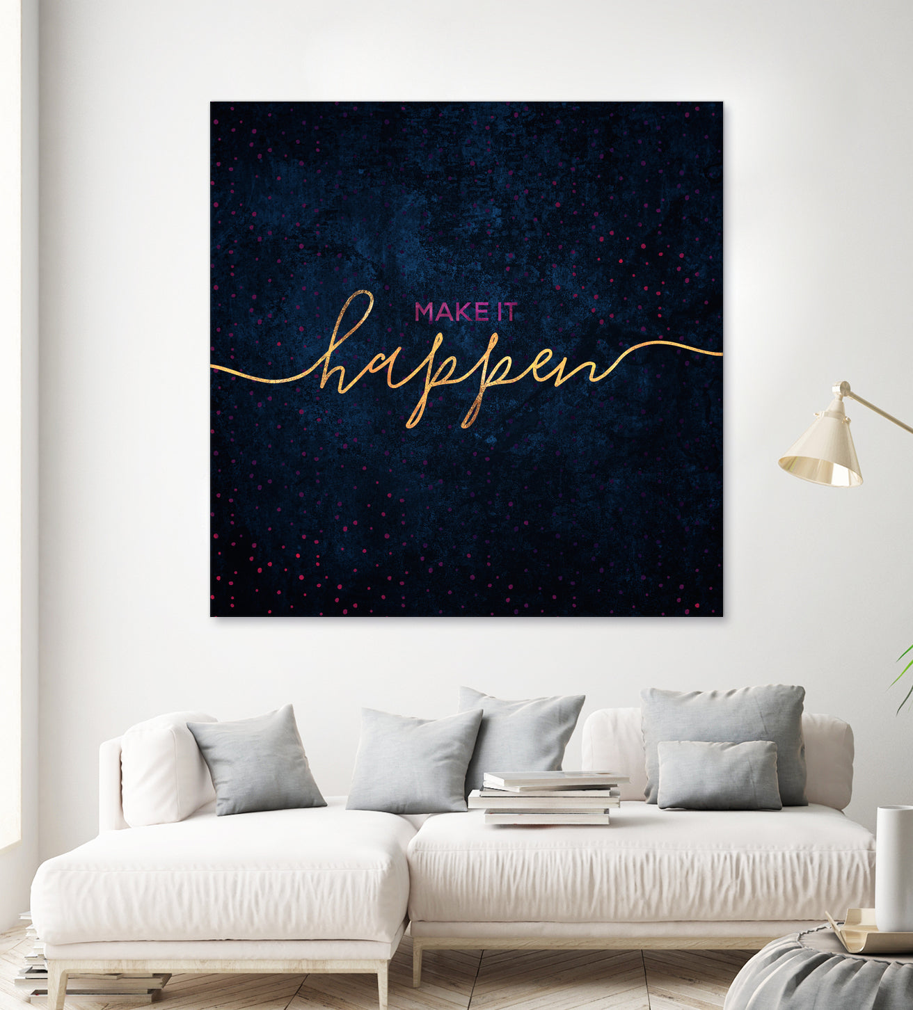 Make it happen / 2 by Elisabeth Fredriksson on GIANT ART - blue typography