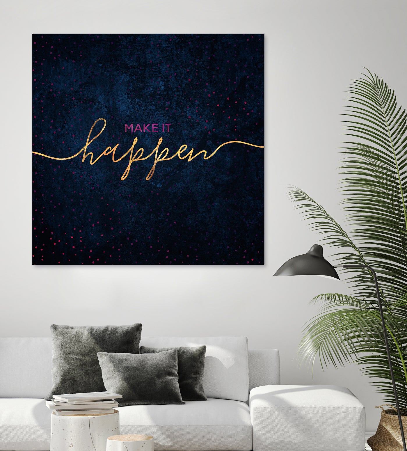 Make it happen / 2 by Elisabeth Fredriksson on GIANT ART - blue typography