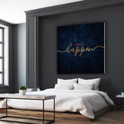 Make it happen / 2 by Elisabeth Fredriksson on GIANT ART - blue typography