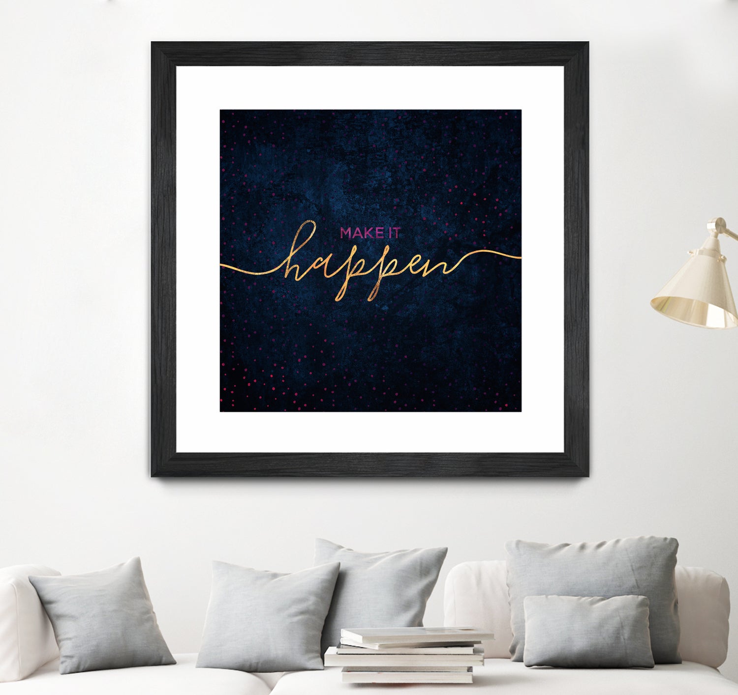 Make it happen / 2 by Elisabeth Fredriksson on GIANT ART - blue typography