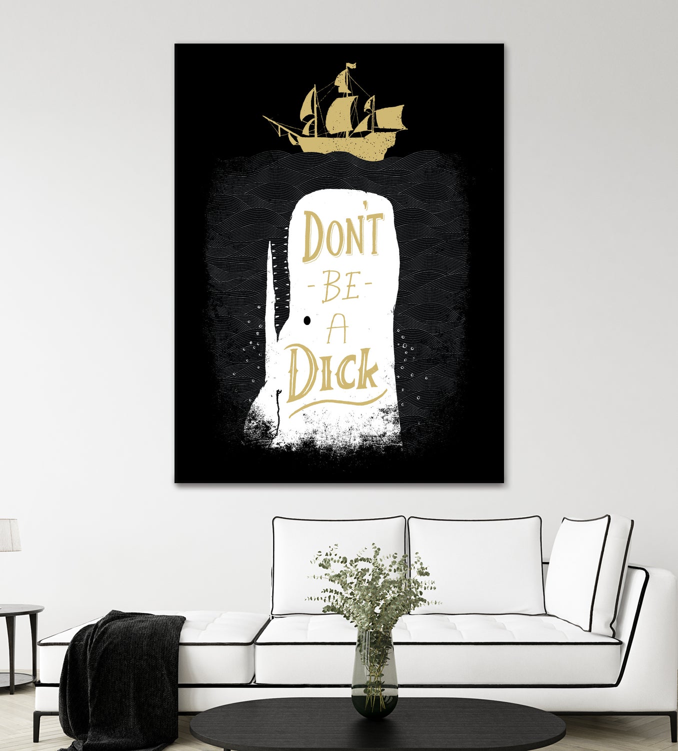 Don't Be A Dick by Michael Buxton on GIANT ART - black digital painting