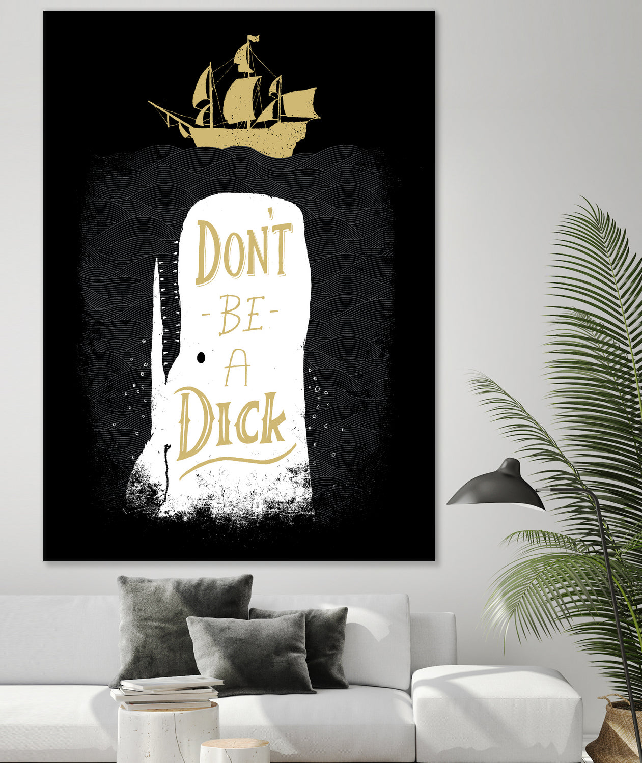 Don't Be A Dick by Michael Buxton on GIANT ART - black digital painting