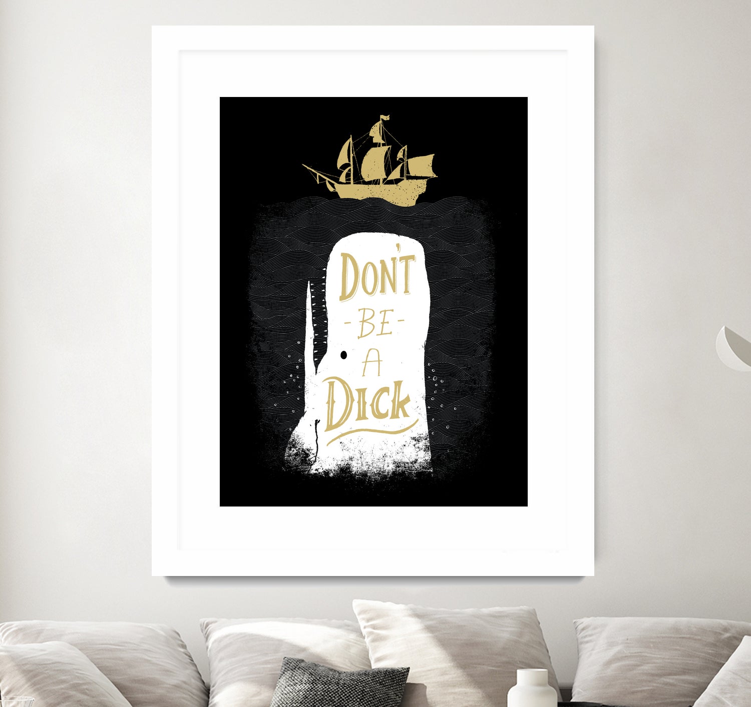 Don't Be A Dick by Michael Buxton on GIANT ART - black digital painting