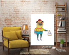 gin pug by Ashley Percival on GIANT ART - white digital drawing