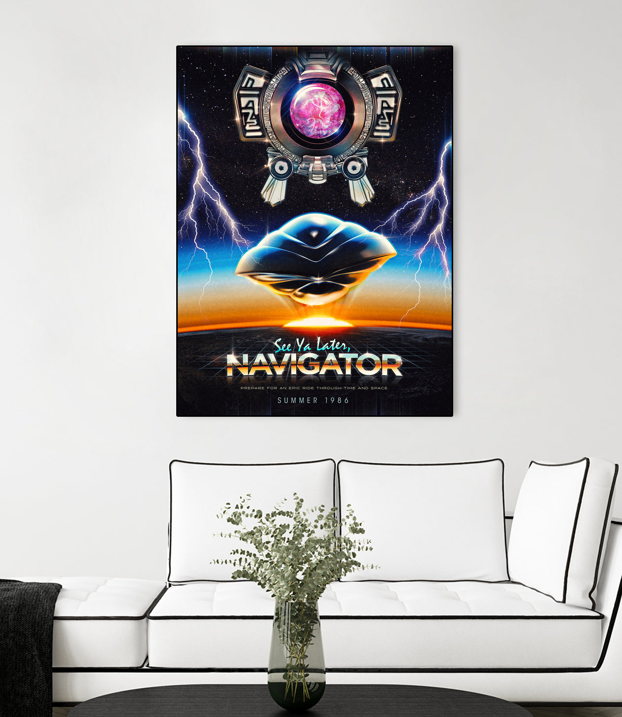 Flight of the Navigator Inspired Retro Poster by Barrett Biggers on GIANT ART - black vector illustration