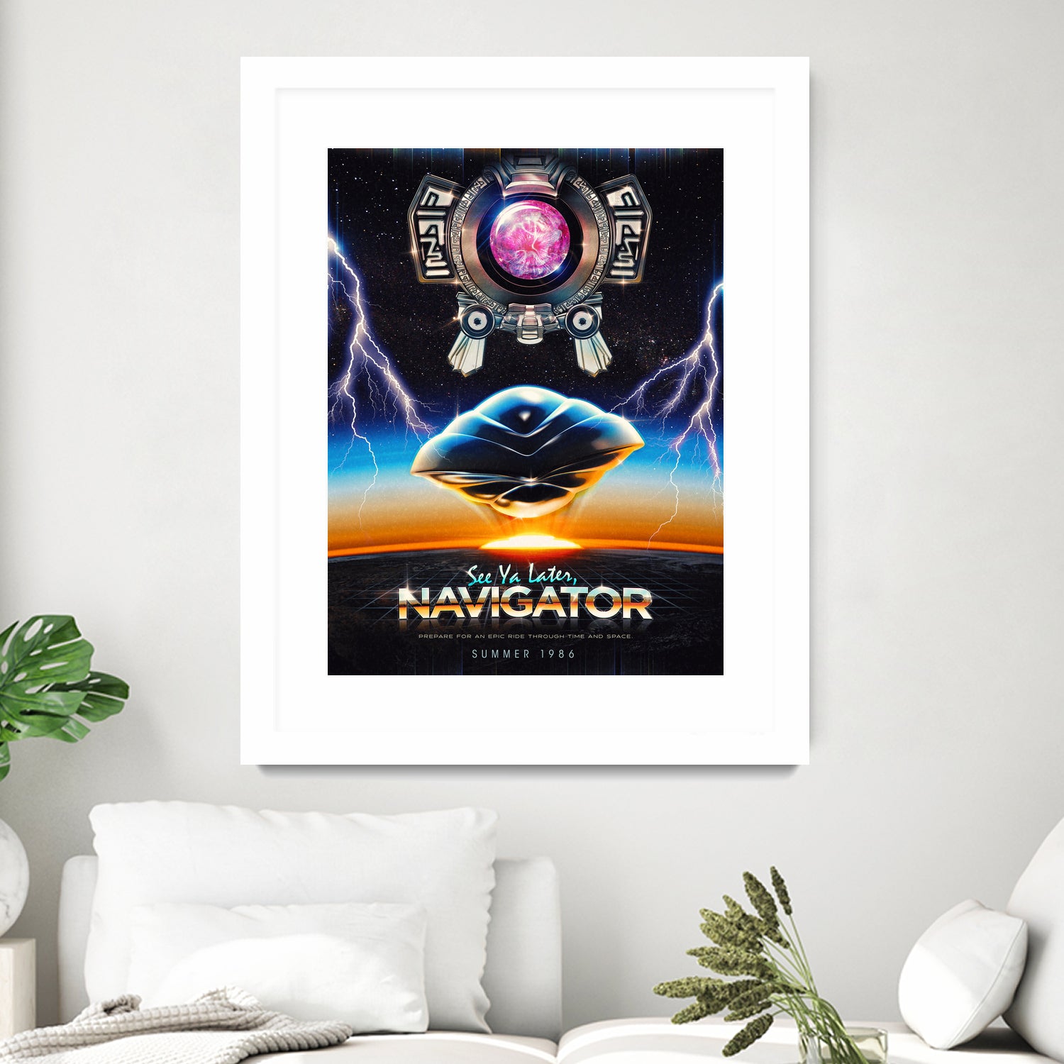 Flight of the Navigator Inspired Retro Poster by Barrett Biggers on GIANT ART - black vector illustration