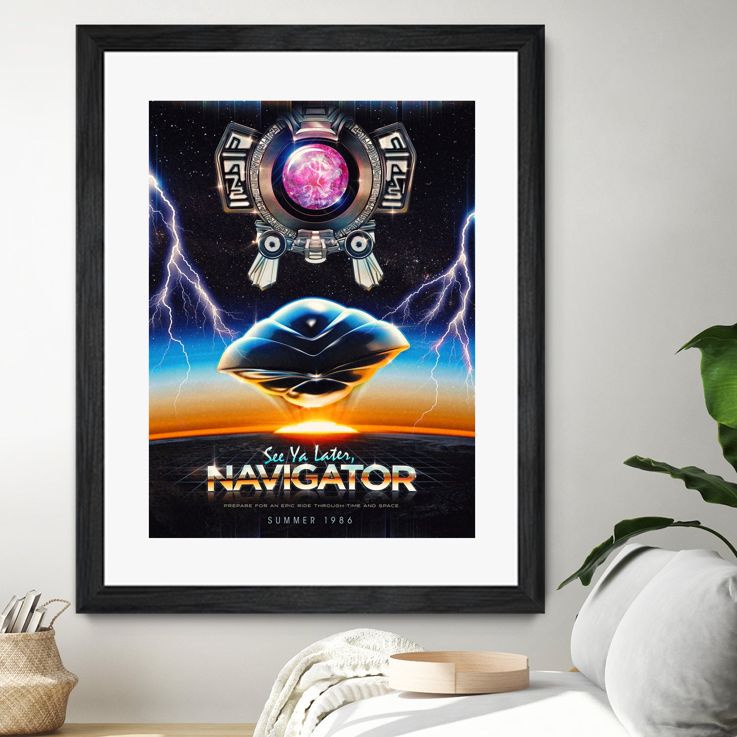 Flight of the Navigator Inspired Retro Poster by Barrett Biggers on GIANT ART - black vector illustration