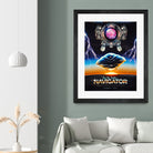 Flight of the Navigator Inspired Retro Poster by Barrett Biggers on GIANT ART - black vector illustration