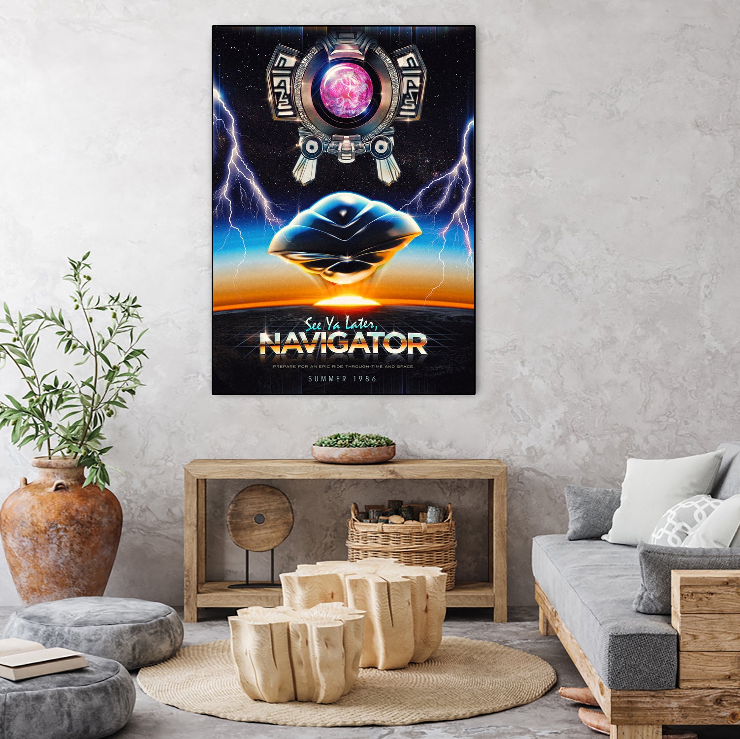 Flight of the Navigator Inspired Retro Poster by Barrett Biggers on GIANT ART - black vector illustration