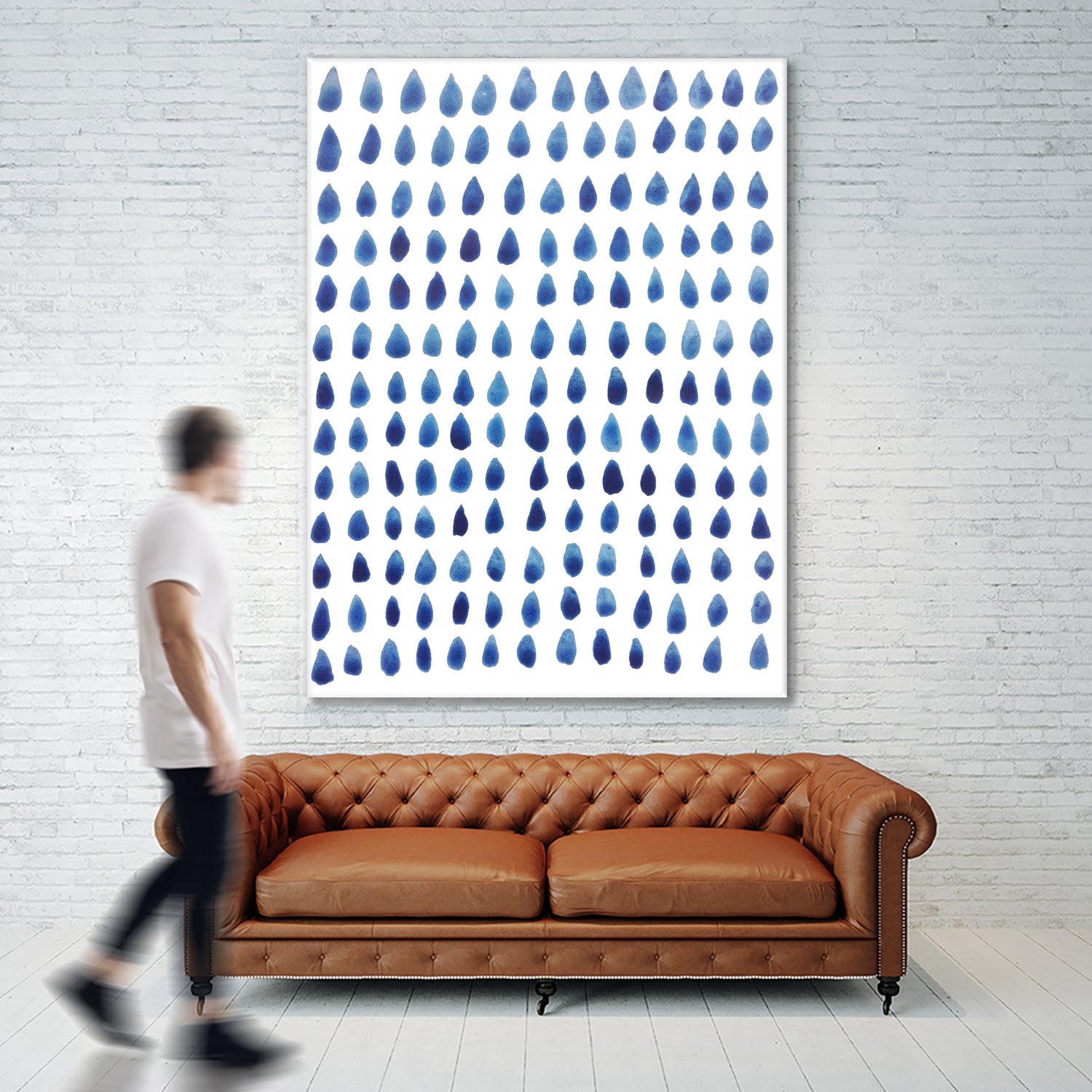 RAINDROPS by austeja platukyte on GIANT ART - blue digital painting