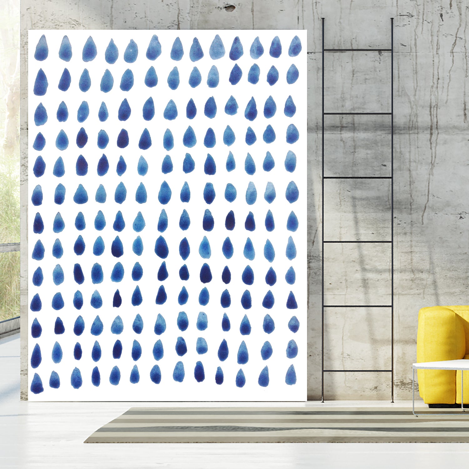 RAINDROPS by austeja platukyte on GIANT ART - blue digital painting