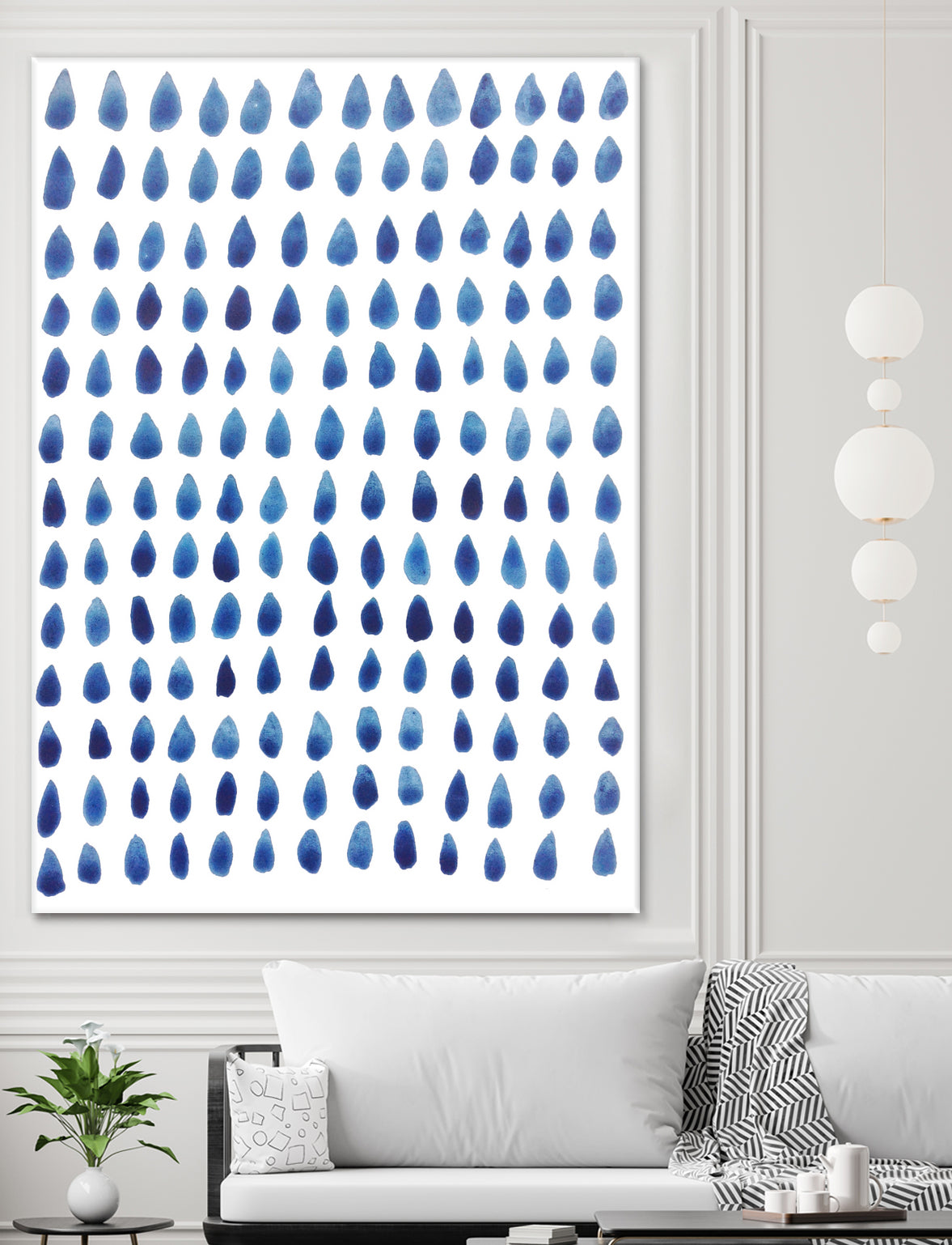 RAINDROPS by austeja platukyte on GIANT ART - blue digital painting