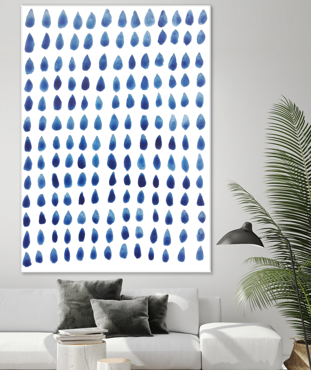 RAINDROPS by austeja platukyte on GIANT ART - blue digital painting