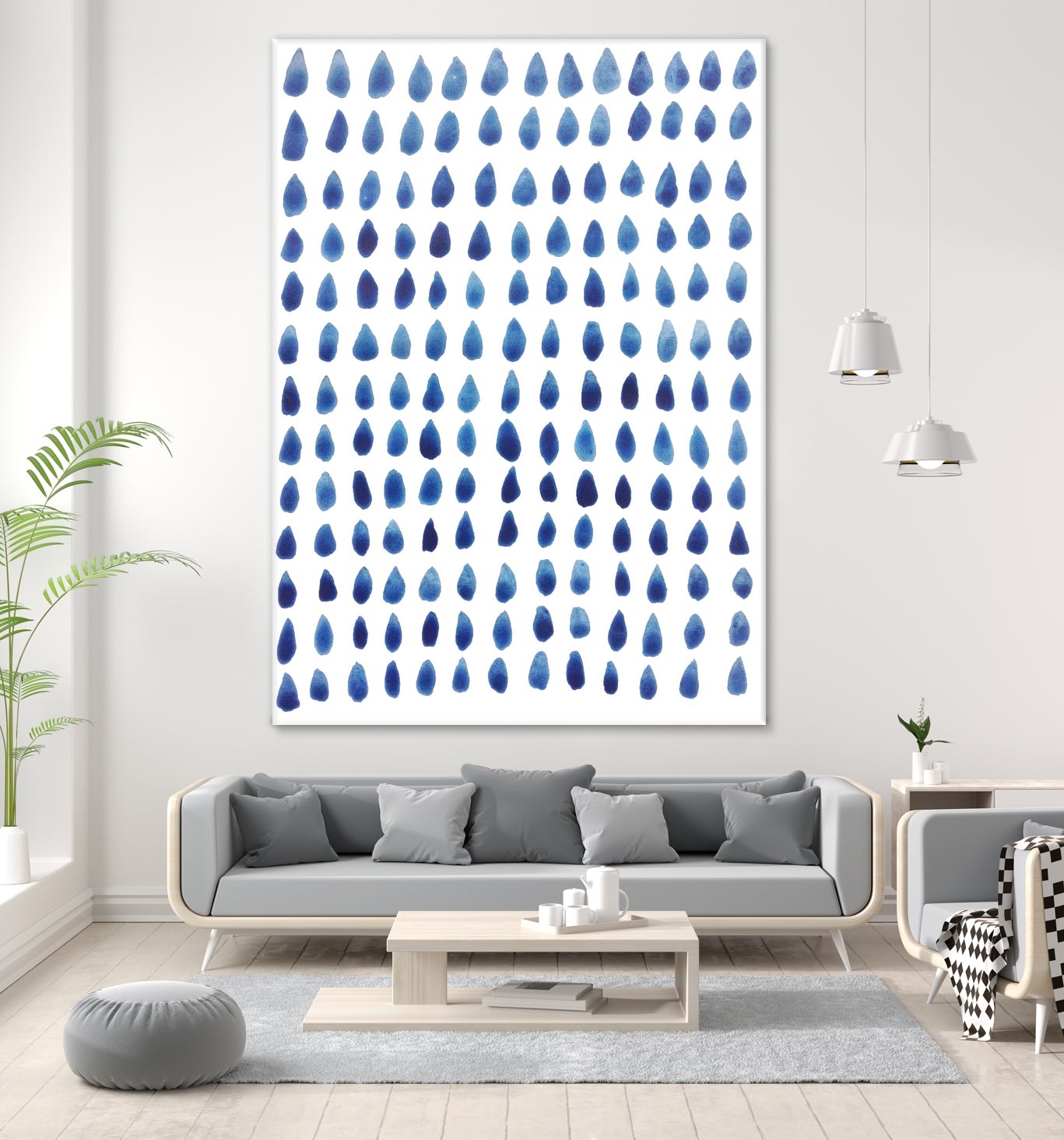 RAINDROPS by austeja platukyte on GIANT ART - blue digital painting