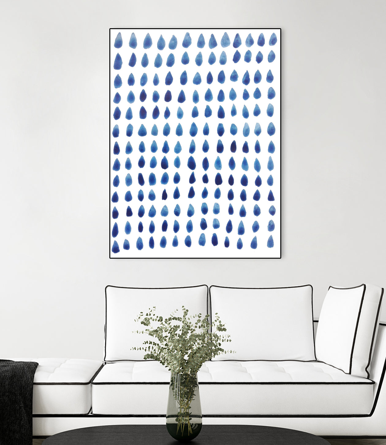 RAINDROPS by austeja platukyte on GIANT ART - blue digital painting