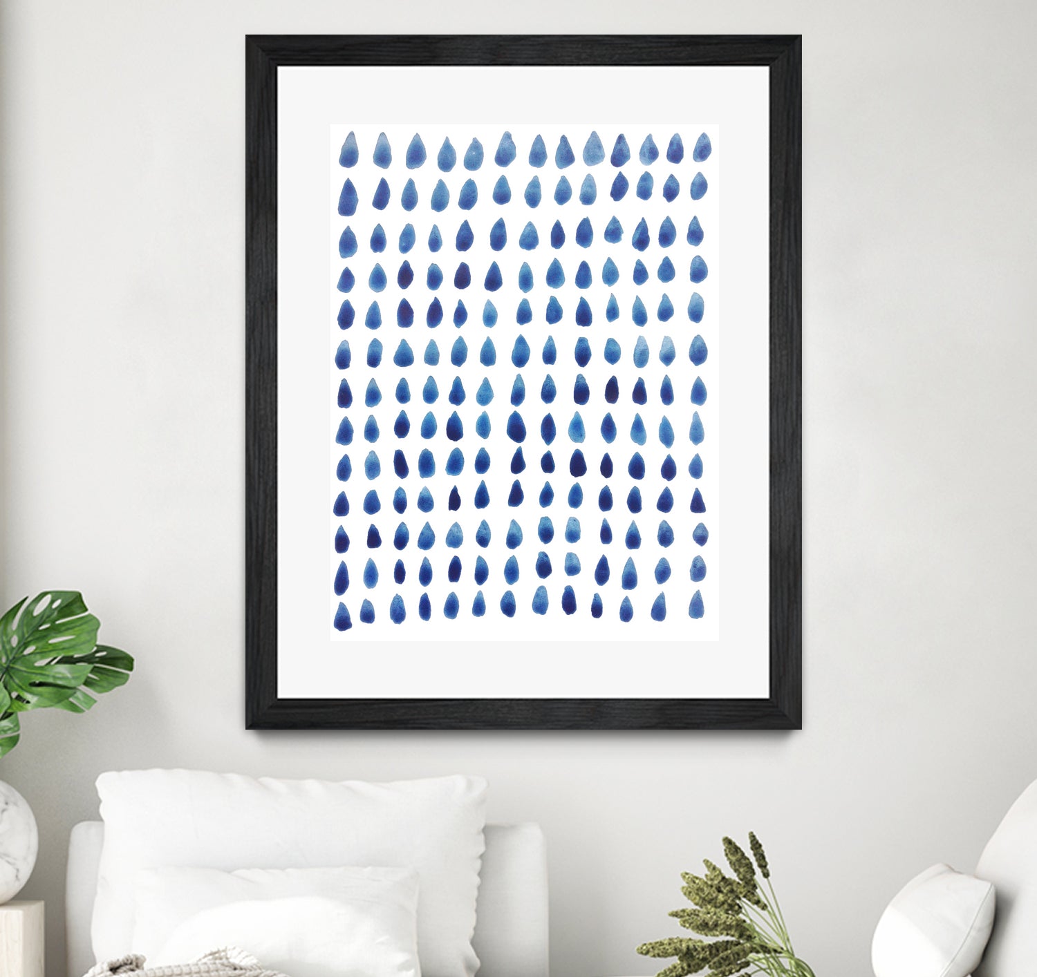 RAINDROPS by austeja platukyte on GIANT ART - blue digital painting