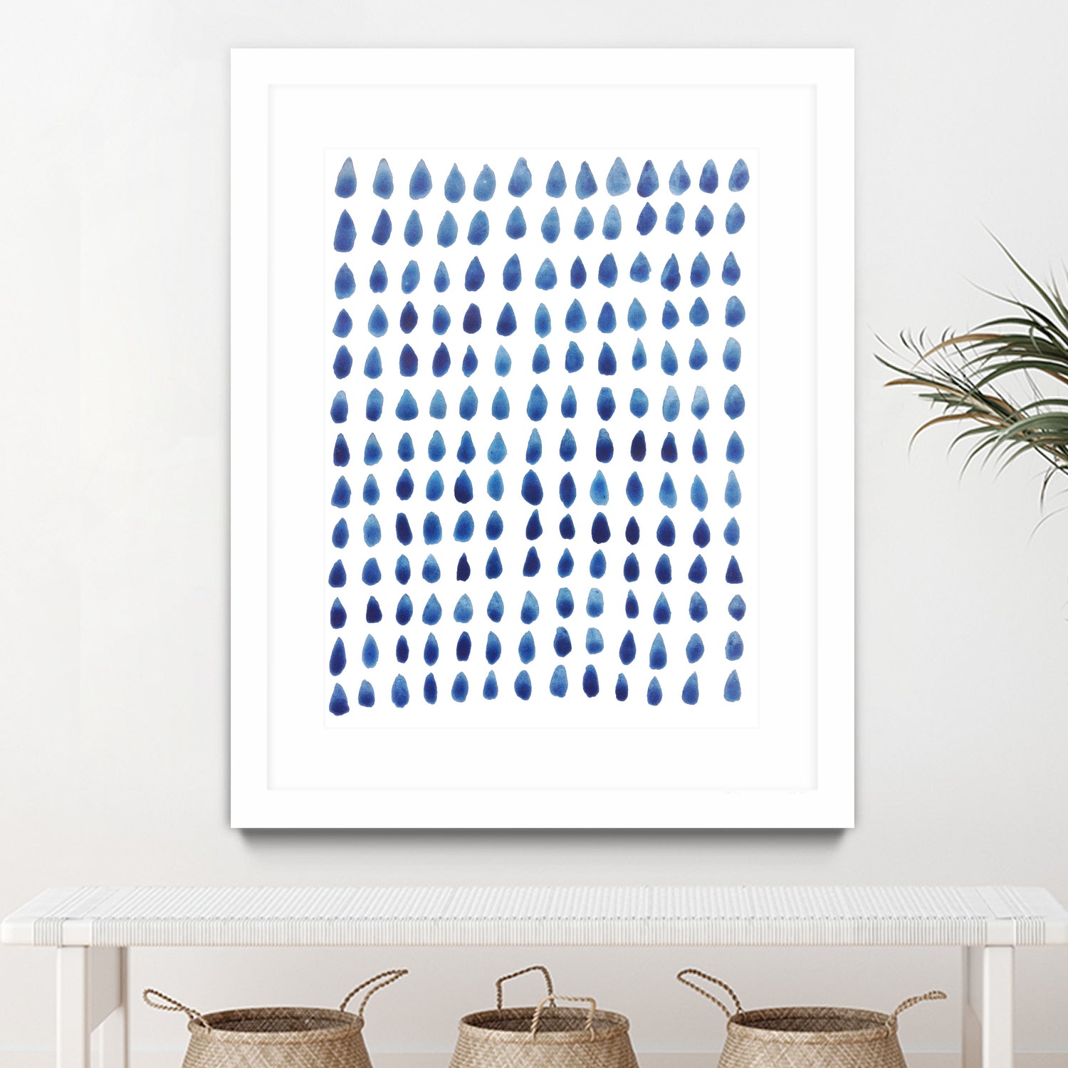 RAINDROPS by austeja platukyte on GIANT ART - blue digital painting