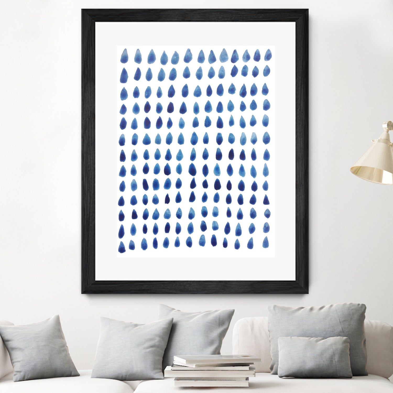 RAINDROPS by austeja platukyte on GIANT ART - blue digital painting