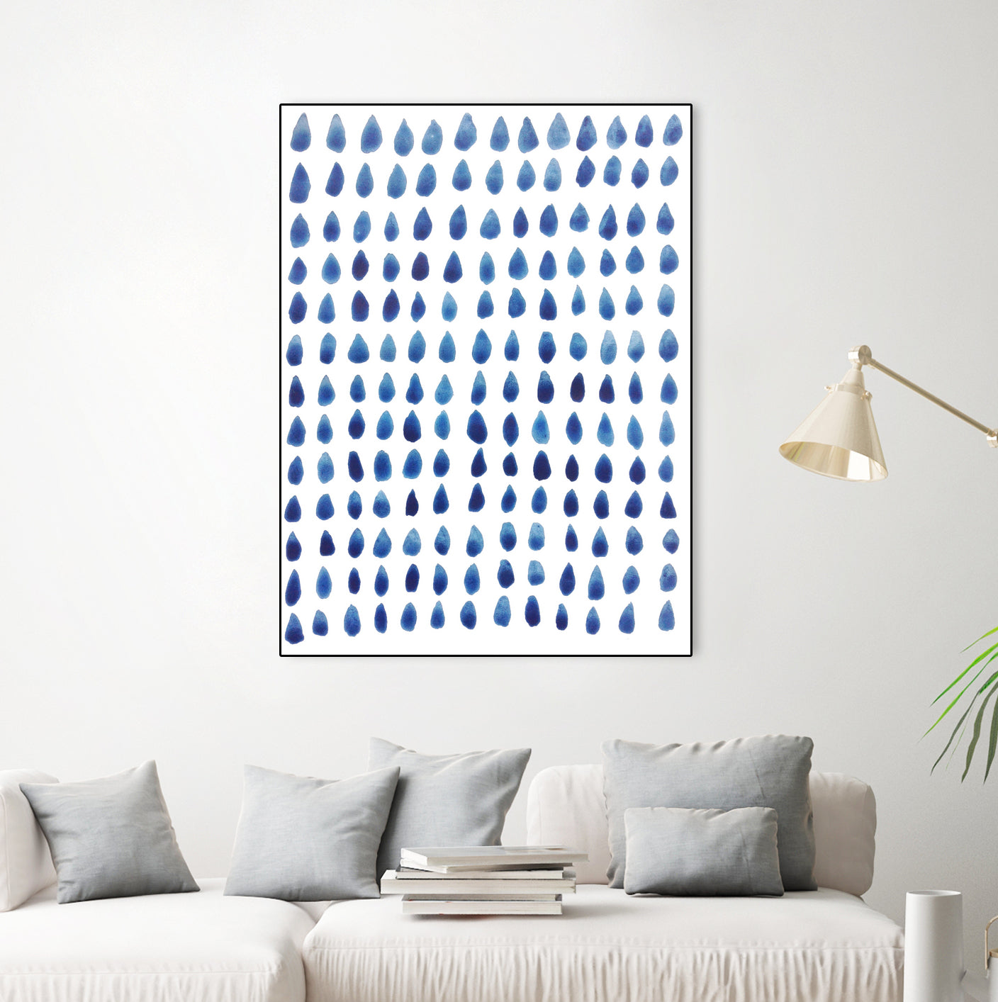 RAINDROPS by austeja platukyte on GIANT ART - blue digital painting