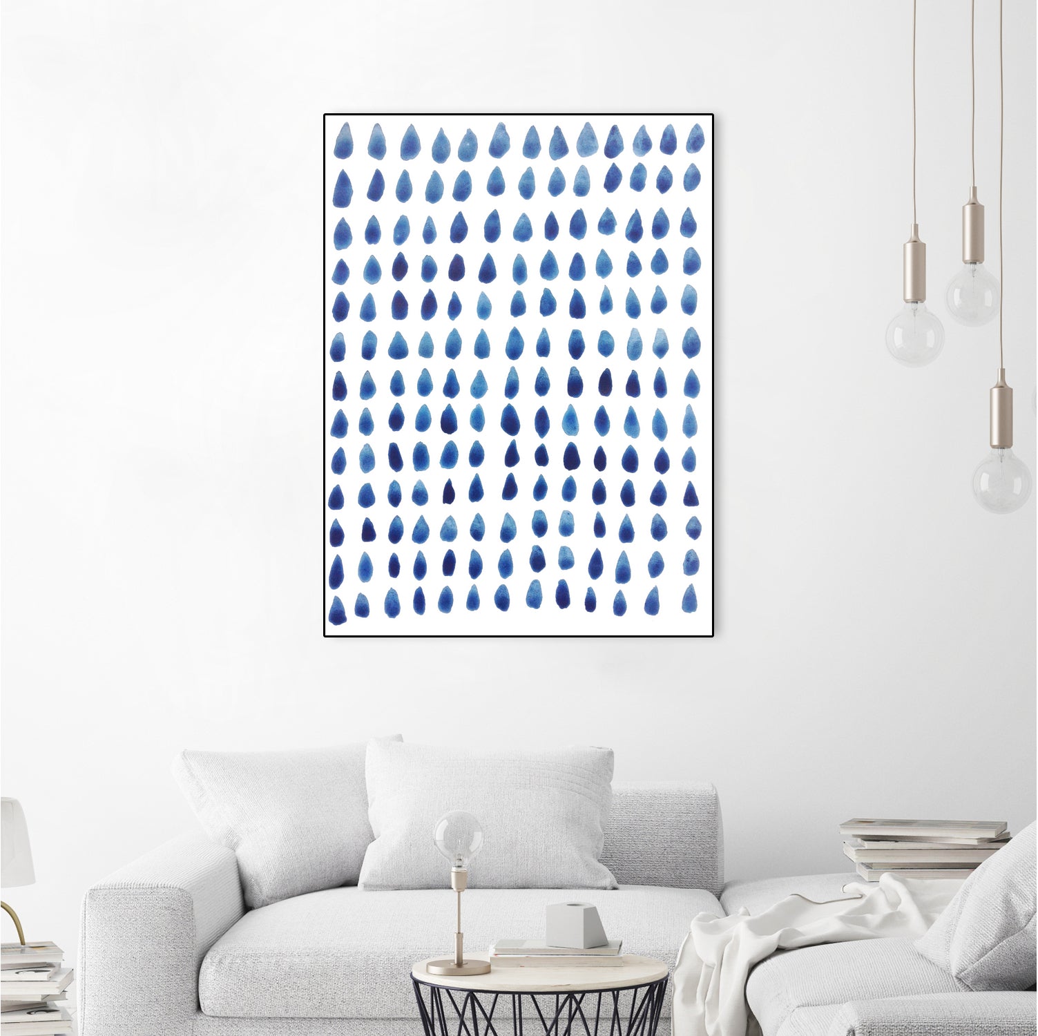 RAINDROPS by austeja platukyte on GIANT ART - blue digital painting