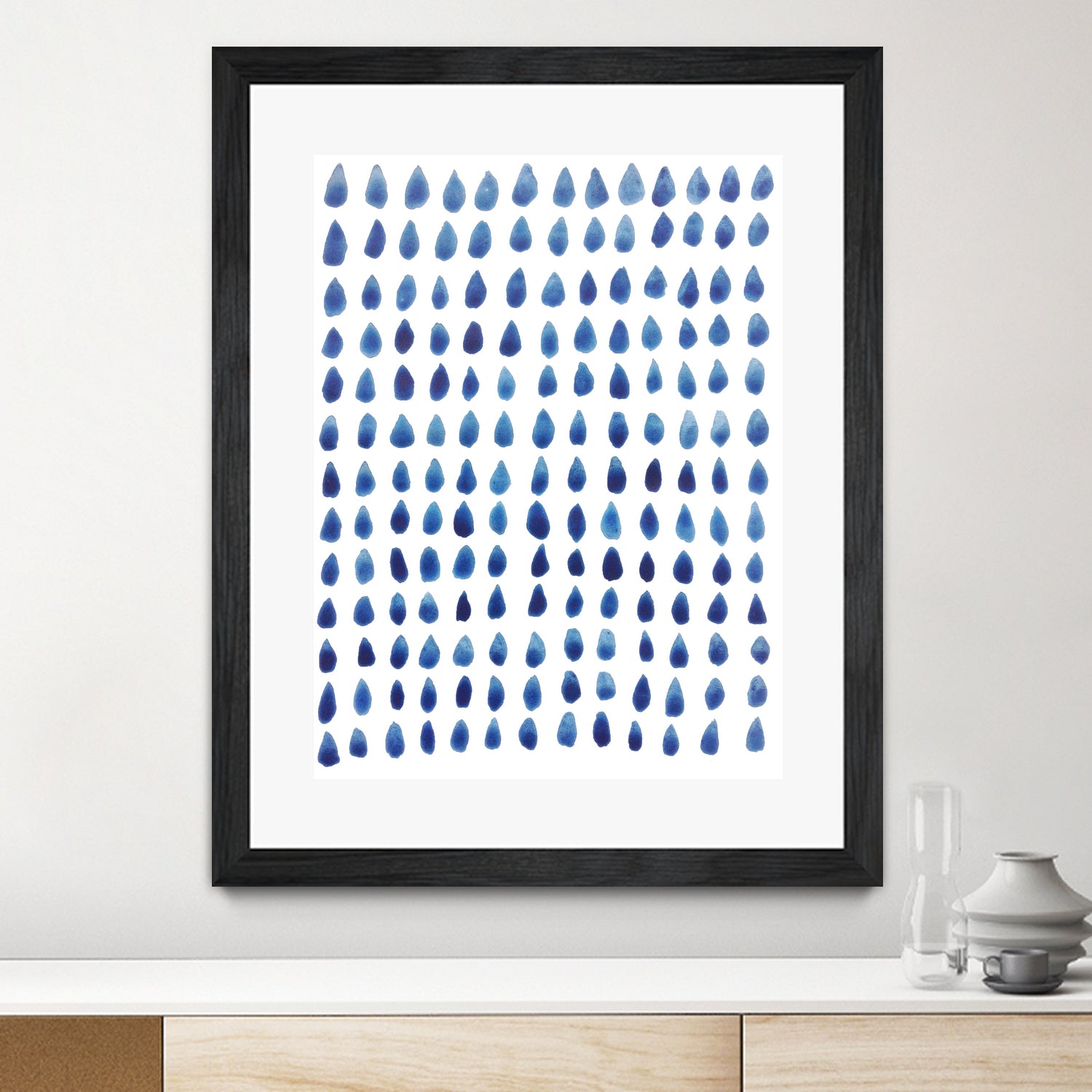 RAINDROPS by austeja platukyte on GIANT ART - blue digital painting