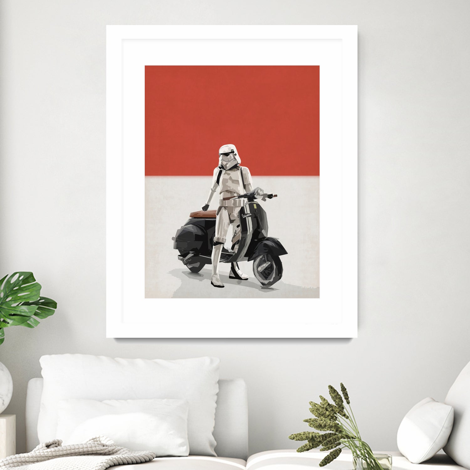 VESPA TROOOPER by Vin Zzep on GIANT ART - white digital painting