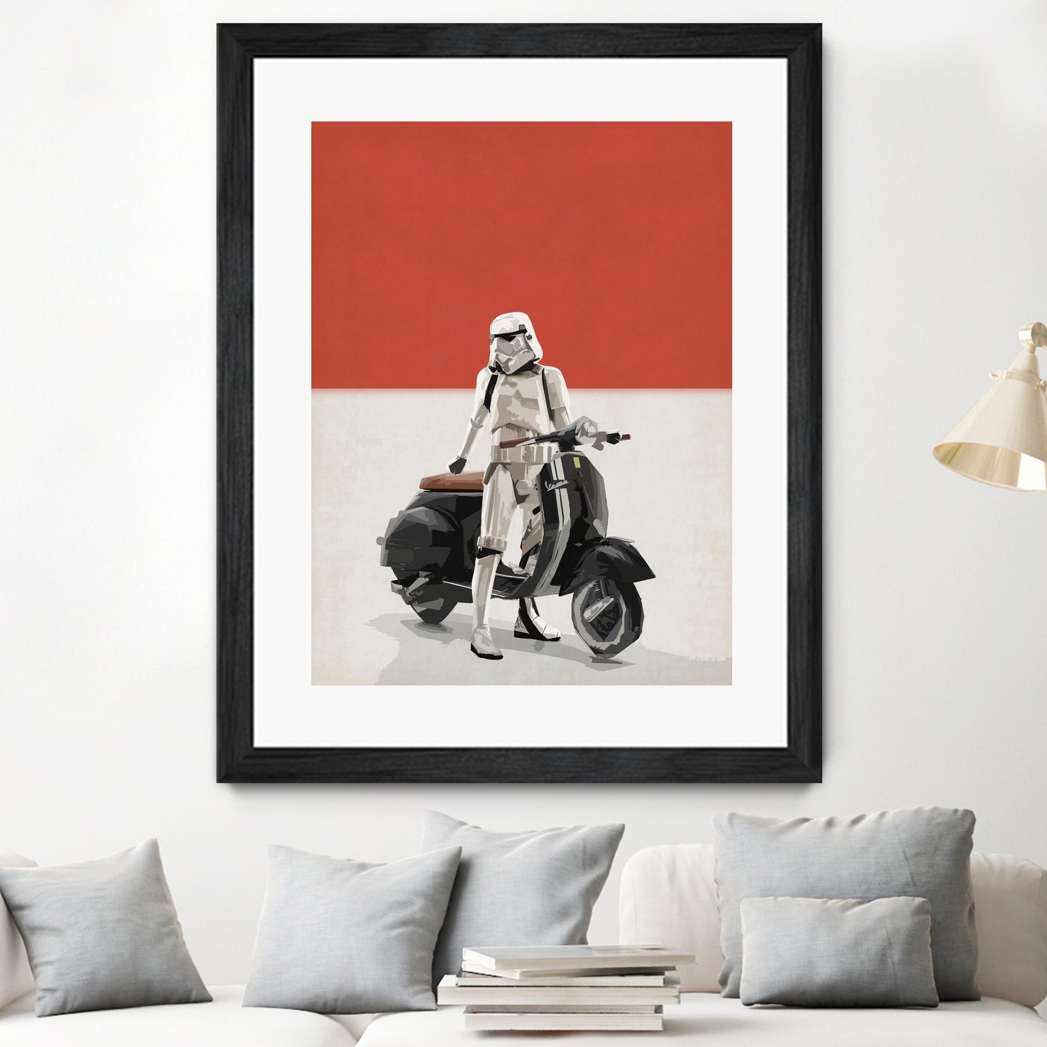 VESPA TROOOPER by Vin Zzep on GIANT ART - white digital painting