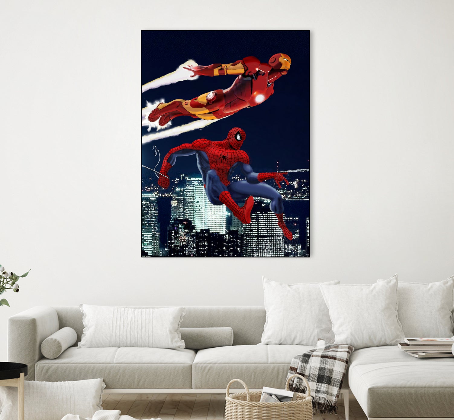 Marvel: Spider-Man and Iron Man by Dan Avenell on GIANT ART - black digital drawing