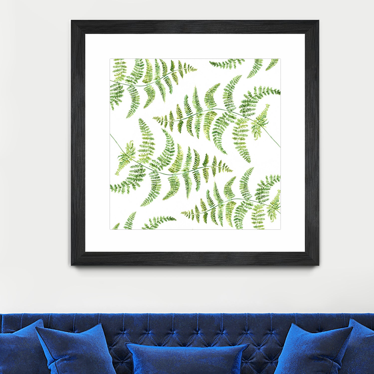 Fern pattern by Polina Ganzina on GIANT ART - white mixed media