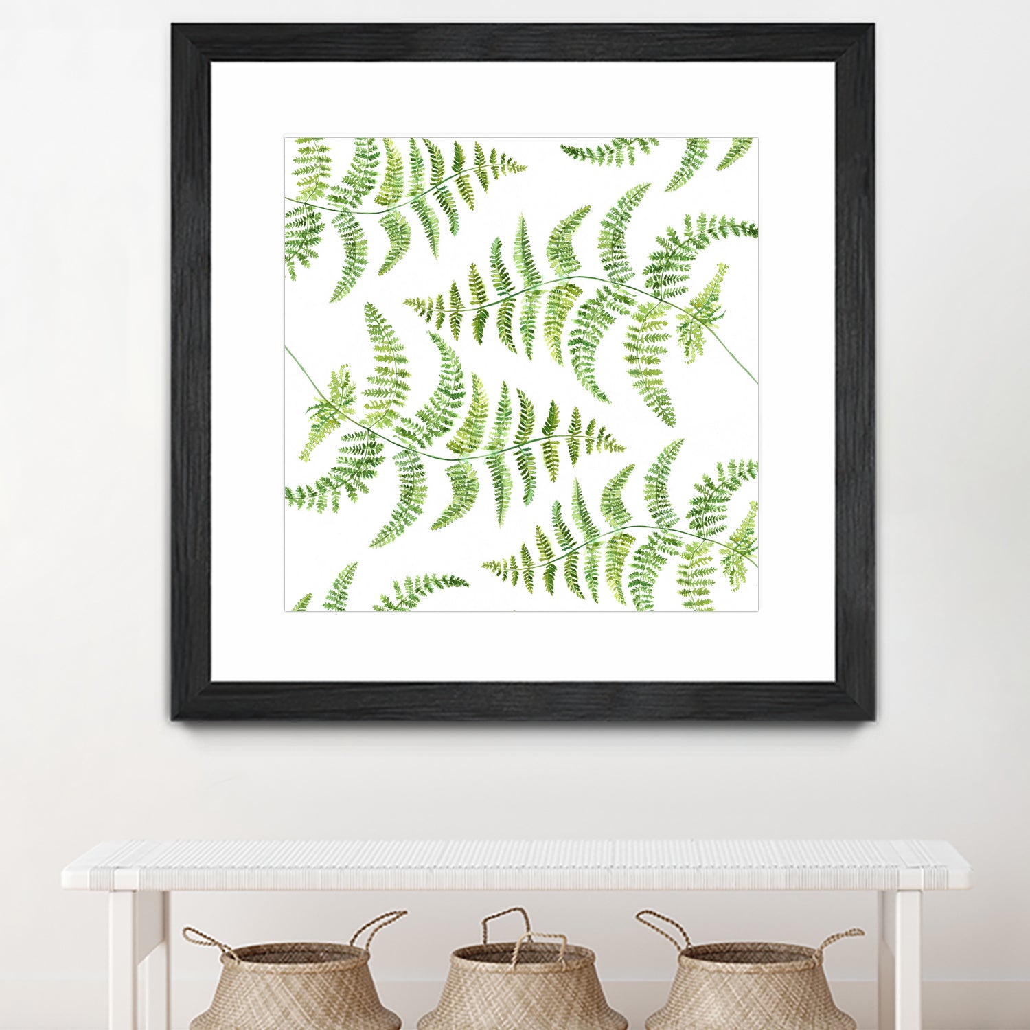 Fern pattern by Polina Ganzina on GIANT ART - white mixed media