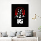 Best Dad in the Galaxy by Vincent Trinidad on GIANT ART - black digital painting