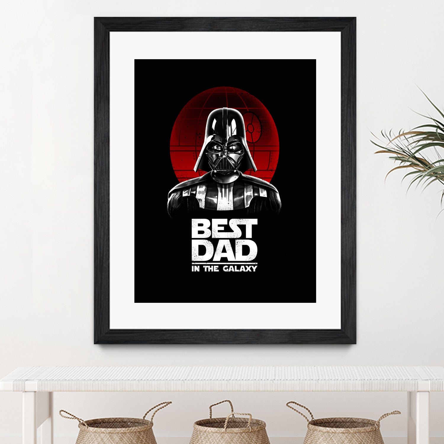 Best Dad in the Galaxy by Vincent Trinidad on GIANT ART - black digital painting