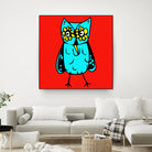 Rebel Owl by Tina Franco on GIANT ART - red digital drawing