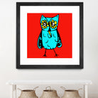 Rebel Owl by Tina Franco on GIANT ART - red digital drawing