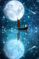 The Moon and Me by Diogo Veríssimo on GIANT ART - blue photo manipulation