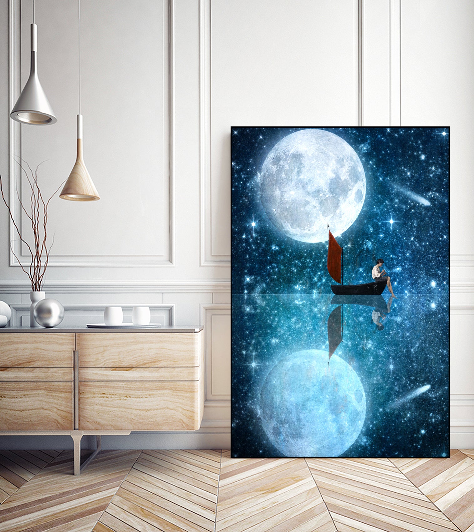 The Moon and Me by Diogo Veríssimo on GIANT ART - blue photo manipulation