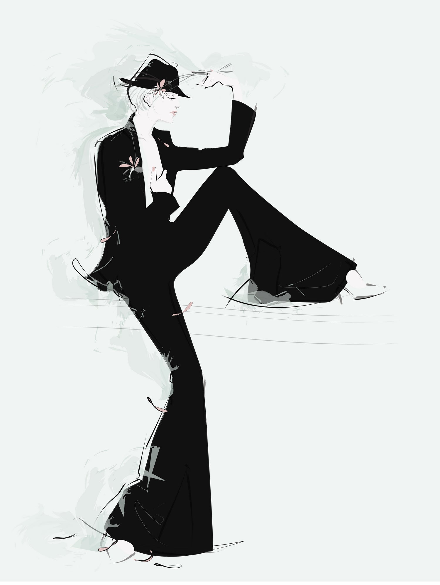 Tuxedo by Jennifer Griffey on GIANT ART - black digital painting