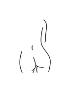 DERRIERE nude line art by Karli Florence on GIANT ART - white digital drawing