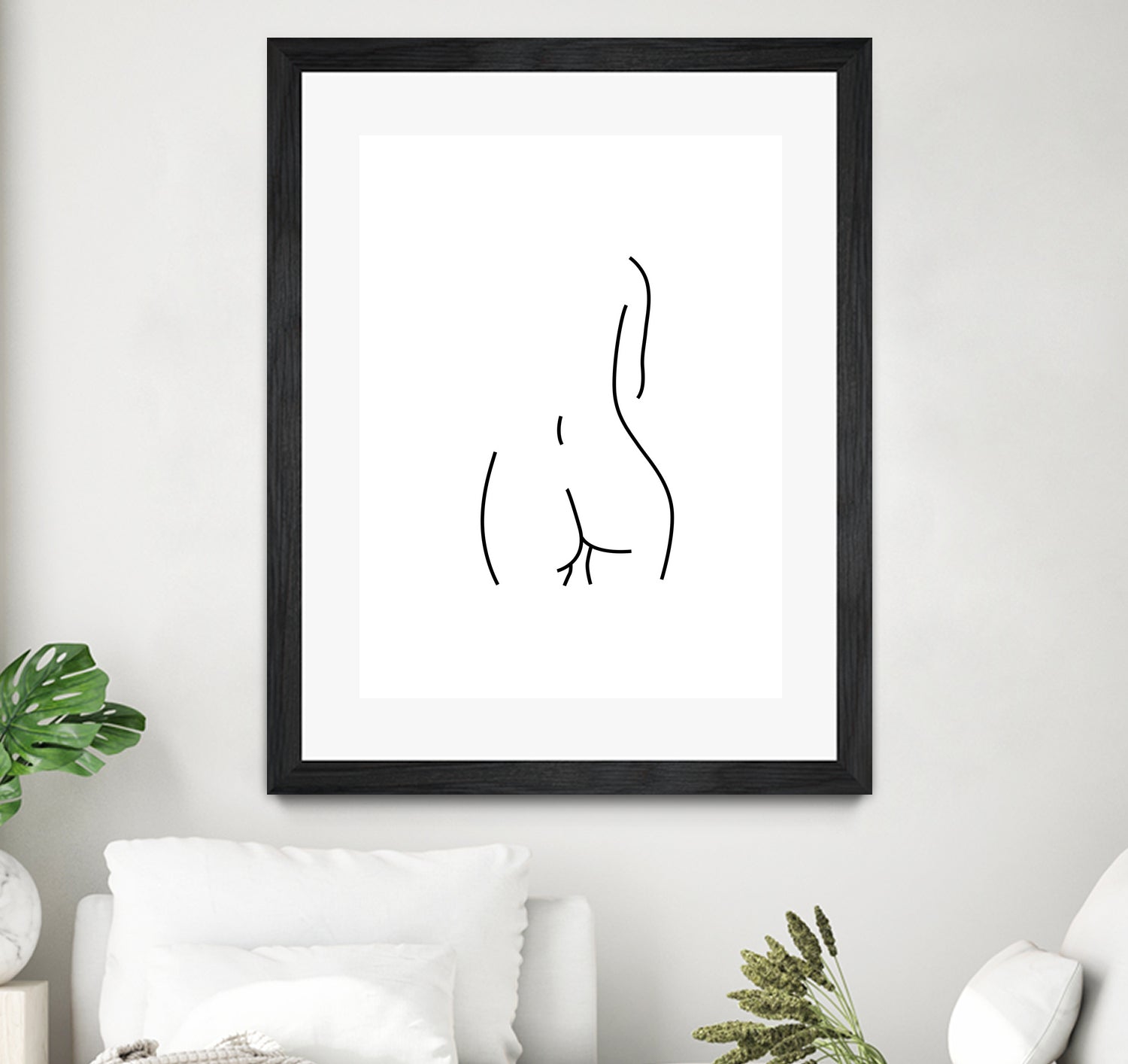 DERRIERE nude line art by Karli Florence on GIANT ART - white digital drawing