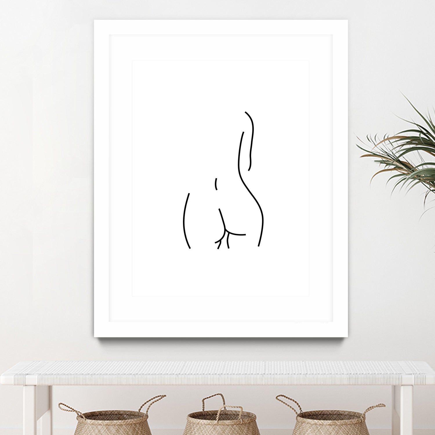 DERRIERE nude line art by Karli Florence on GIANT ART - white digital drawing