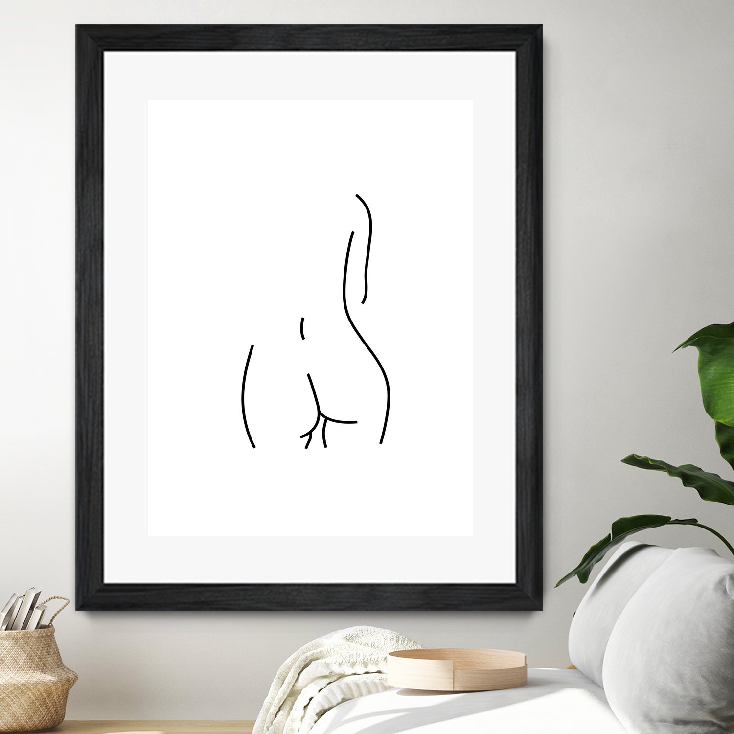 DERRIERE nude line art by Karli Florence on GIANT ART - white digital drawing