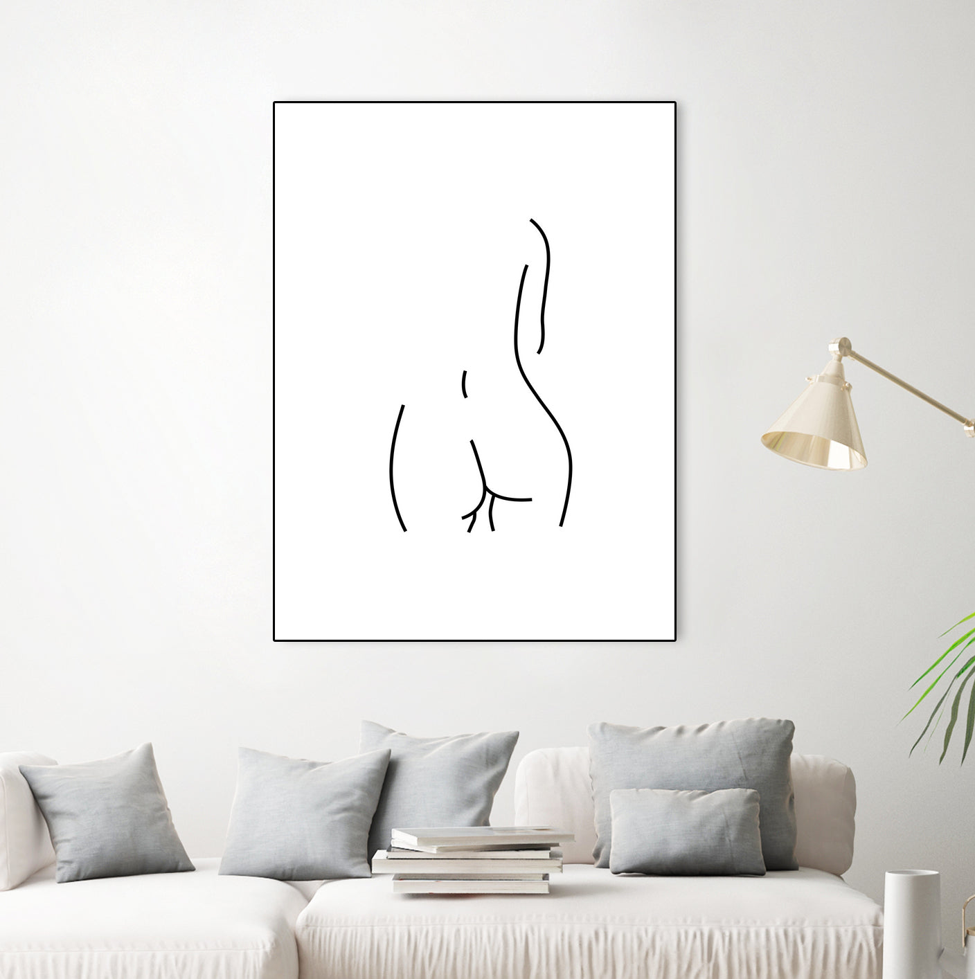 DERRIERE nude line art by Karli Florence on GIANT ART - white digital drawing